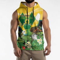 Personalized Saint Vincent and the Grenadines Sleeveless Hoodie Amazona Guildingii 46 Years Of Independence - Wonder Print Shop