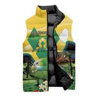 Personalized Saint Vincent and the Grenadines Sleeveless Puffer Jacket Amazona Guildingii 46 Years Of Independence - Wonder Print Shop