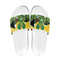 Saint Vincent and the Grenadines Slide Sandals Amazona Guildingii 46 Years Of Independence - Wonder Print Shop