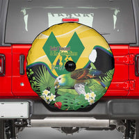 Saint Vincent and the Grenadines Spare Tire Cover Amazona Guildingii 46 Years Of Independence - Wonder Print Shop