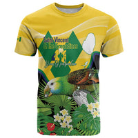 Personalized Saint Vincent and the Grenadines T Shirt Amazona Guildingii 46 Years Of Independence - Wonder Print Shop