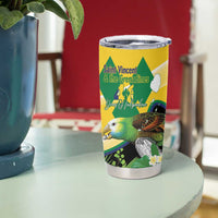 Personalized Saint Vincent and the Grenadines Tumbler Cup Amazona Guildingii 46 Years Of Independence - Wonder Print Shop