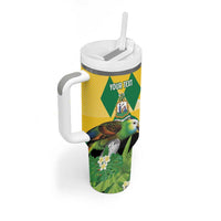 Personalized Saint Vincent and the Grenadines Tumbler With Handle Amazona Guildingii 46 Years Of Independence - Wonder Print Shop