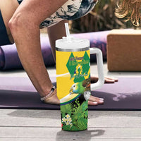 Personalized Saint Vincent and the Grenadines Tumbler With Handle Amazona Guildingii 46 Years Of Independence - Wonder Print Shop