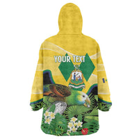 Personalized Saint Vincent and the Grenadines Wearable Blanket Hoodie Amazona Guildingii 46 Years Of Independence - Wonder Print Shop