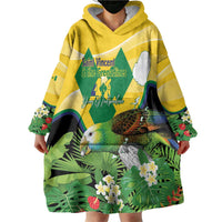 Personalized Saint Vincent and the Grenadines Wearable Blanket Hoodie Amazona Guildingii 46 Years Of Independence - Wonder Print Shop