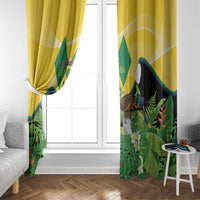 Saint Vincent and the Grenadines Window Curtain Amazona Guildingii 46 Years Of Independence - Wonder Print Shop