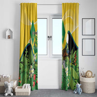 Saint Vincent and the Grenadines Window Curtain Amazona Guildingii 46 Years Of Independence - Wonder Print Shop