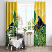Saint Vincent and the Grenadines Window Curtain Amazona Guildingii 46 Years Of Independence - Wonder Print Shop