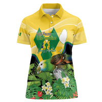 Personalized Saint Vincent and the Grenadines Women Polo Shirt Amazona Guildingii 46 Years Of Independence - Wonder Print Shop