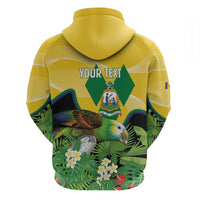 Personalized Saint Vincent and the Grenadines Zip Hoodie Amazona Guildingii 46 Years Of Independence - Wonder Print Shop