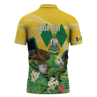 Personalized Saint Vincent and the Grenadines Zipper Polo Shirt Amazona Guildingii 46 Years Of Independence - Wonder Print Shop