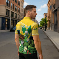 Personalized Saint Vincent and the Grenadines Zipper Polo Shirt Amazona Guildingii 46 Years Of Independence - Wonder Print Shop