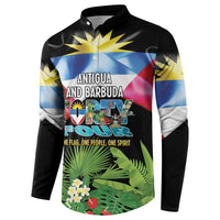 Antigua and Barbuda Independence Day Button Sweatshirt 44th Anniversary One Flag One People One Spirit - Wonder Print Shop