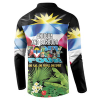 Antigua and Barbuda Independence Day Button Sweatshirt 44th Anniversary One Flag One People One Spirit - Wonder Print Shop