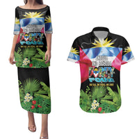 Antigua and Barbuda Independence Day Couples Matching Puletasi and Hawaiian Shirt 44th Anniversary One Flag One People One Spirit - Wonder Print Shop