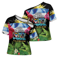 Antigua and Barbuda Independence Day Cross Shoulder Shirt 44th Anniversary One Flag One People One Spirit - Wonder Print Shop