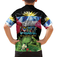 Antigua and Barbuda Independence Day Family Matching Long Sleeve Bodycon Dress and Hawaiian Shirt 44th Anniversary One Flag One People One Spirit - Wonder Print Shop