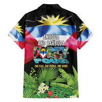 Antigua and Barbuda Independence Day Family Matching Long Sleeve Bodycon Dress and Hawaiian Shirt 44th Anniversary One Flag One People One Spirit - Wonder Print Shop