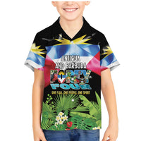 Antigua and Barbuda Independence Day Family Matching Mermaid Dress and Hawaiian Shirt 44th Anniversary One Flag One People One Spirit - Wonder Print Shop