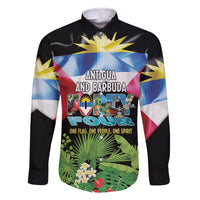 Antigua and Barbuda Independence Day Family Matching Off The Shoulder Long Sleeve Dress and Hawaiian Shirt 44th Anniversary One Flag One People One Spirit - Wonder Print Shop