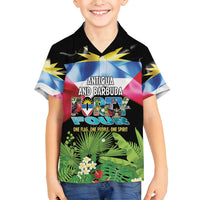 Antigua and Barbuda Independence Day Family Matching Tank Maxi Dress and Hawaiian Shirt 44th Anniversary One Flag One People One Spirit - Wonder Print Shop