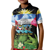 Antigua and Barbuda Independence Day Kid Polo Shirt 44th Anniversary One Flag One People One Spirit - Wonder Print Shop