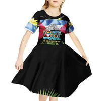Antigua and Barbuda Independence Day Kid Short Sleeve Dress 44th Anniversary One Flag One People One Spirit - Wonder Print Shop