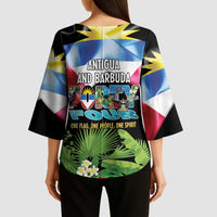 Antigua and Barbuda Independence Day Kimono Sleeve Blouse 44th Anniversary One Flag One People One Spirit - Wonder Print Shop