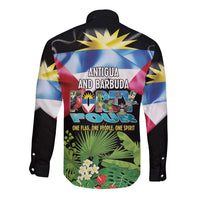 Antigua and Barbuda Independence Day Long Sleeve Button Shirt 44th Anniversary One Flag One People One Spirit - Wonder Print Shop