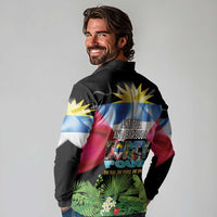 Antigua and Barbuda Independence Day Long Sleeve Polo Shirt 44th Anniversary One Flag One People One Spirit - Wonder Print Shop