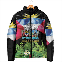 Antigua and Barbuda Independence Day Padded Jacket 44th Anniversary One Flag One People One Spirit - Wonder Print Shop