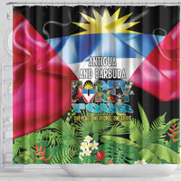 Antigua and Barbuda Independence Day Shower Curtain 44th Anniversary One Flag One People One Spirit - Wonder Print Shop