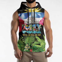 Antigua and Barbuda Independence Day Sleeveless Zip Hoodie 44th Anniversary One Flag One People One Spirit - Wonder Print Shop