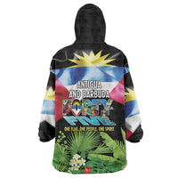 Antigua and Barbuda Independence Day Wearable Blanket Hoodie 44th Anniversary One Flag One People One Spirit - Wonder Print Shop