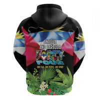 Antigua and Barbuda Independence Day Zip Hoodie 44th Anniversary One Flag One People One Spirit - Wonder Print Shop