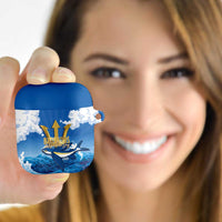 Barbados Independence Day AirPods Case Gold Trident and Flying Fish - Wonder Print Shop