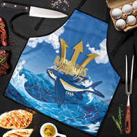 Barbados Independence Day Apron Gold Trident and Flying Fish - Wonder Print Shop
