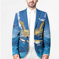 Barbados Independence Day Blazer Gold Trident and Flying Fish - Wonder Print Shop