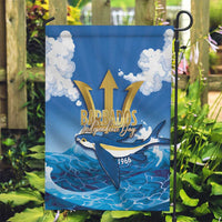 Barbados Independence Day Garden Flag Gold Trident and Flying Fish - Wonder Print Shop