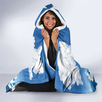 Barbados Independence Day Hooded Blanket Gold Trident and Flying Fish - Wonder Print Shop