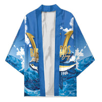 Barbados Independence Day Kimono Gold Trident and Flying Fish - Wonder Print Shop