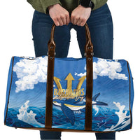 Barbados Independence Day Travel Bag Gold Trident and Flying Fish - Wonder Print Shop