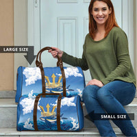 Barbados Independence Day Travel Bag Gold Trident and Flying Fish - Wonder Print Shop