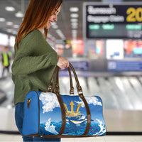 Barbados Independence Day Travel Bag Gold Trident and Flying Fish - Wonder Print Shop