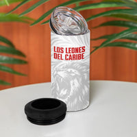 Cuba Football 2026 Custom 4 in 1 Can Cooler Tumbler Vamos Los Leones del Caribe