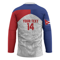 Cuba Football 2026 Custom Hockey Jersey Vamos Los Leones del Caribe
