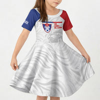Cuba Football 2026 Custom Kid Short Sleeve Dress Vamos Los Leones del Caribe