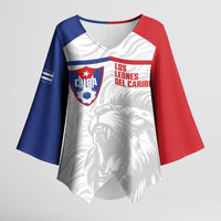 Cuba Football 2026 Custom Kimono Sleeve Blouse Vamos Los Leones del Caribe