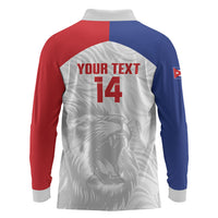 Cuba Football 2026 Custom Long Sleeve Polo Shirt Vamos Los Leones del Caribe
